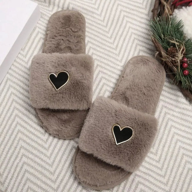 Heart Open Toe Slippers  Style Ratio