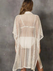 Sheer Mesh Button Up Cover Up  Style Ratio