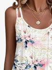 Eyelet Double Strap Tank Top  Style Ratio