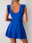 Ruffled Sleeve One-Piece Swim Dress  Style Ratio