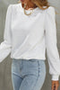 Textured Round Neck Long Sleeve Top  Style Ratio