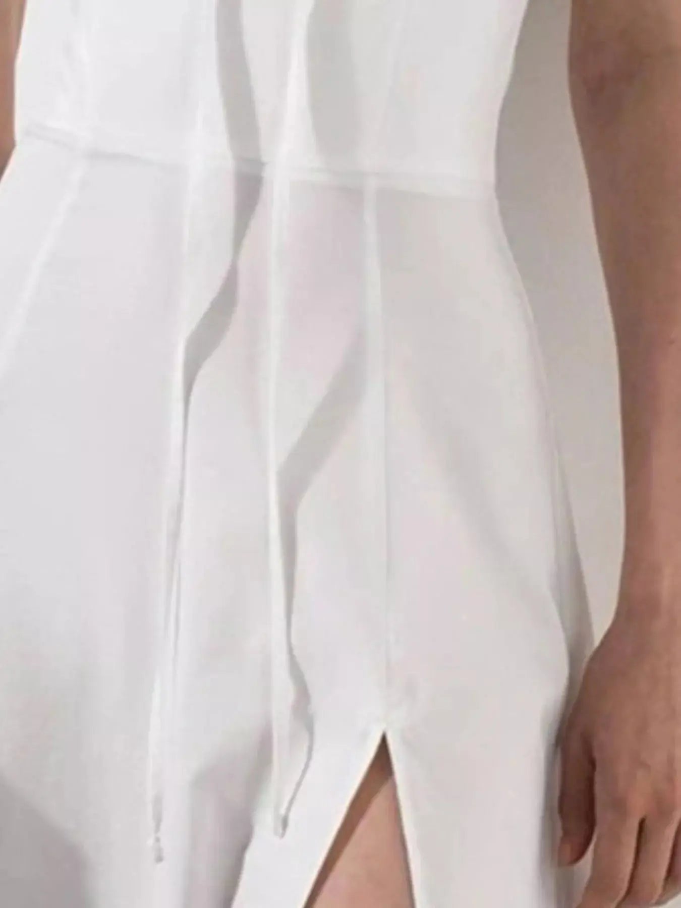 Puff Sleeve Tie Front Slit Midi Dress  Style Ratio