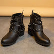 Studded Buckle Ankle Boots  Style Ratio