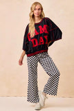 BiBi Gameday Theme Checkered Printed Pants  Style Ratio