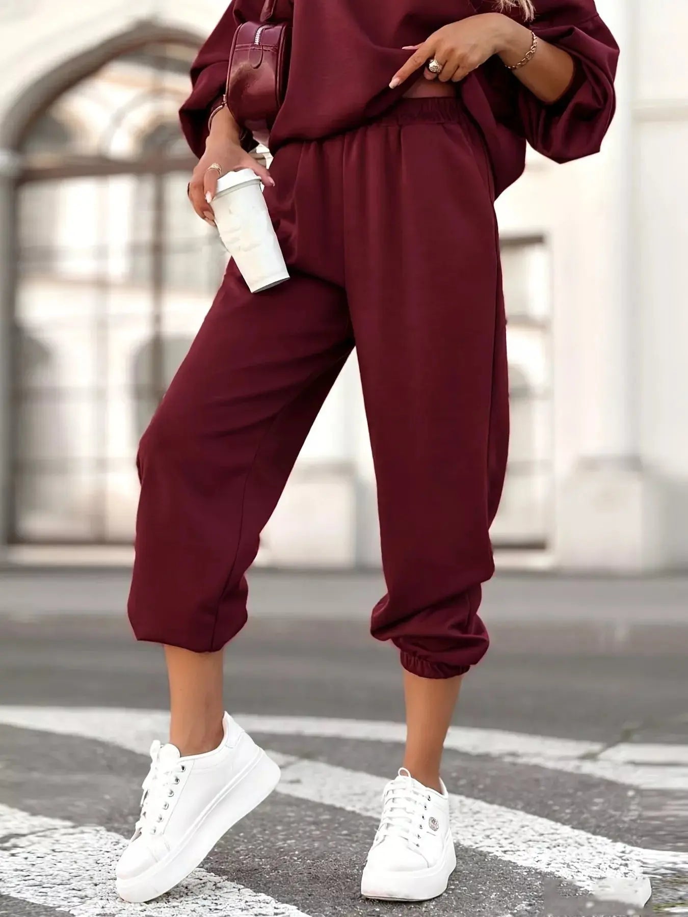 Casual Hoodie and Cropped Pants Set  Style Ratio
