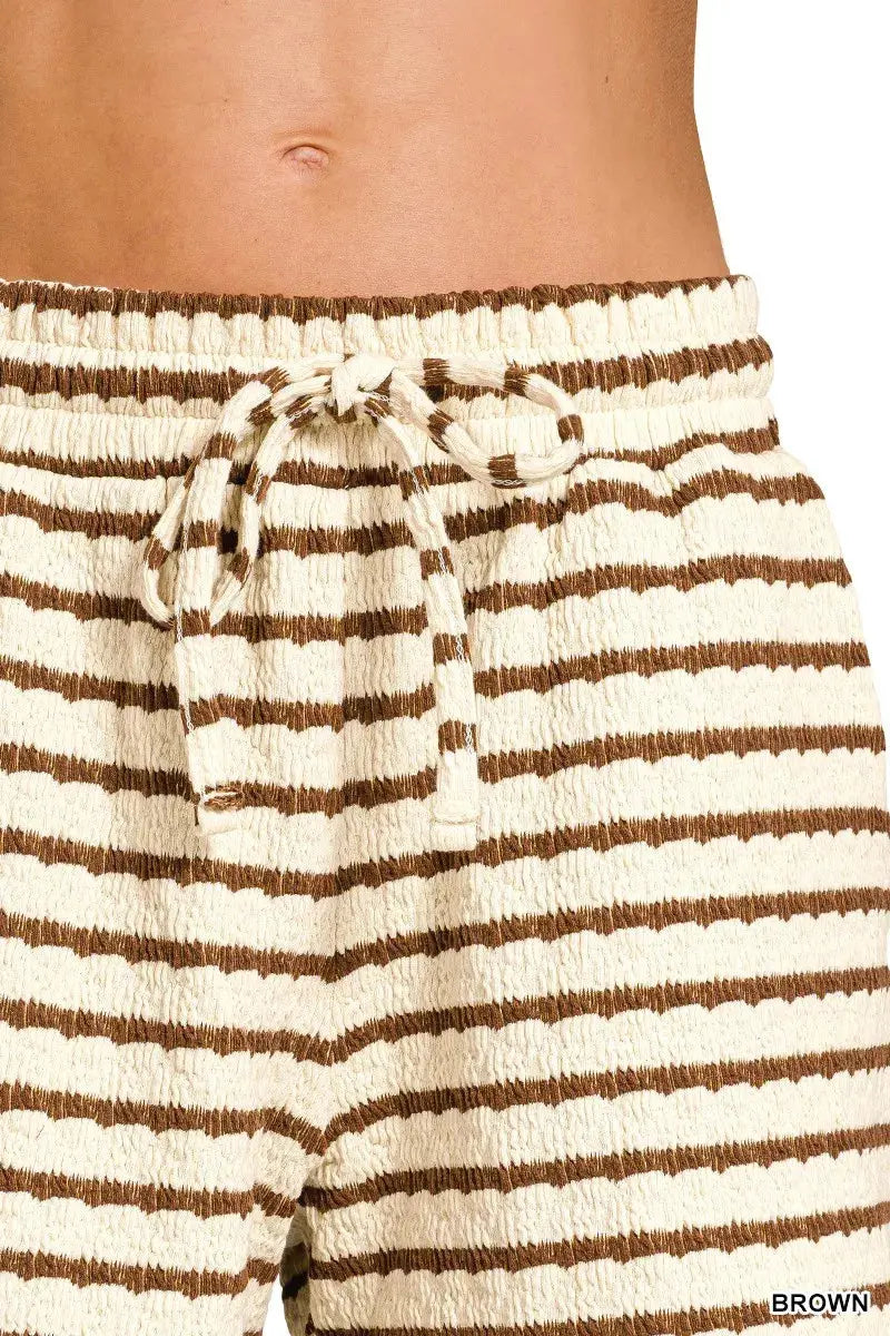 Zenana Striped Short Sleeve Tee & Shorts Set  Style Ratio