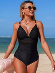 Mesh Panel One-Piece Swimsuit  Style Ratio