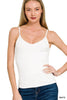 Zenana Double Layered V-neck Spaghetti Tank Top  Style Ratio