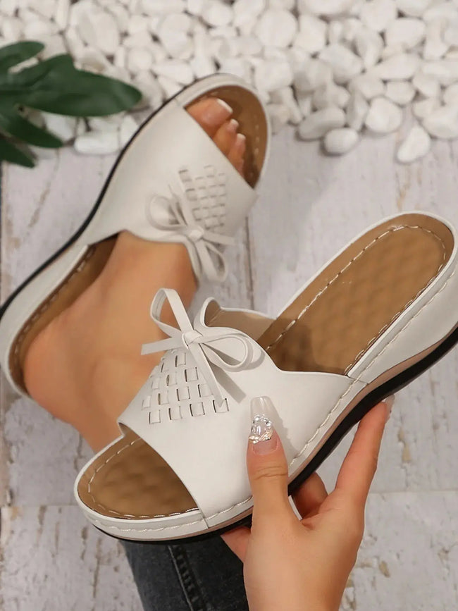 Bow Open Toe Sandals  Style Ratio