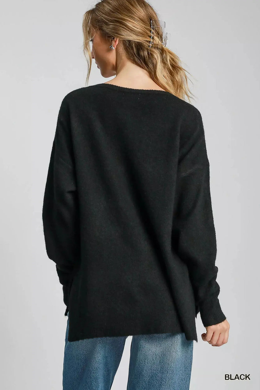 Umgee Wool Blended Pullover Sweater  Style Ratio