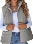 Corduroy Zip Up Vest Coat  Style Ratio