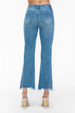 bytos Raw Hem Distressed Mid Rise Crop Jeans  Style Ratio