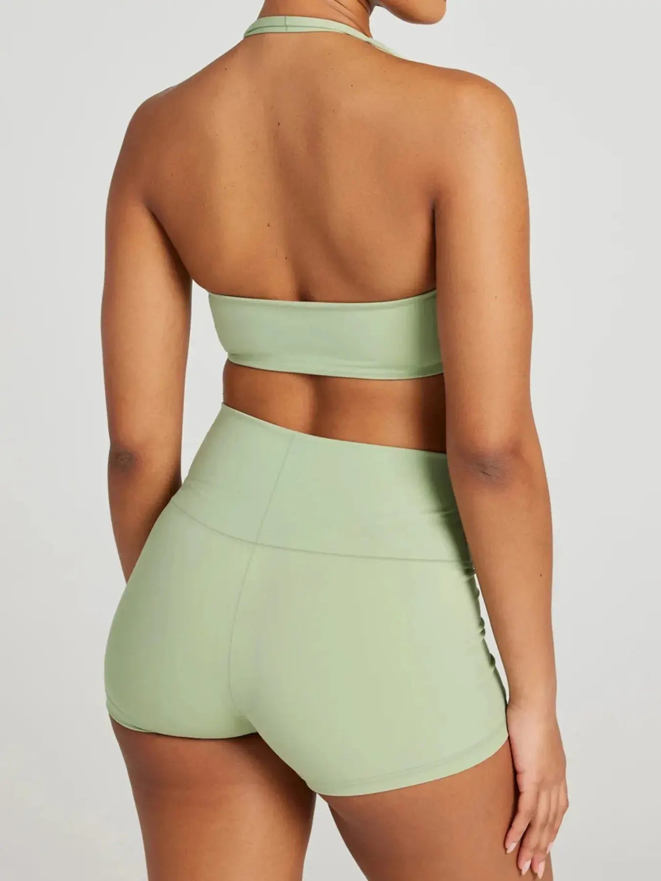 Halter Neck Cami and Shorts Active Set  Style Ratio