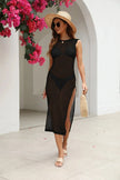 Cutout Openwork Round Neck Sleeveless Cover-Up  Style Ratio