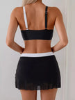 Two Tone Cami and Skort Swim Set  Style Ratio