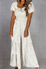 Smocked Printed Short Sleeve Jumpsuit  Style Ratio