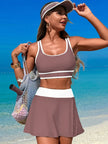 Scoop Neck Top and Skort Swim Set  Style Ratio