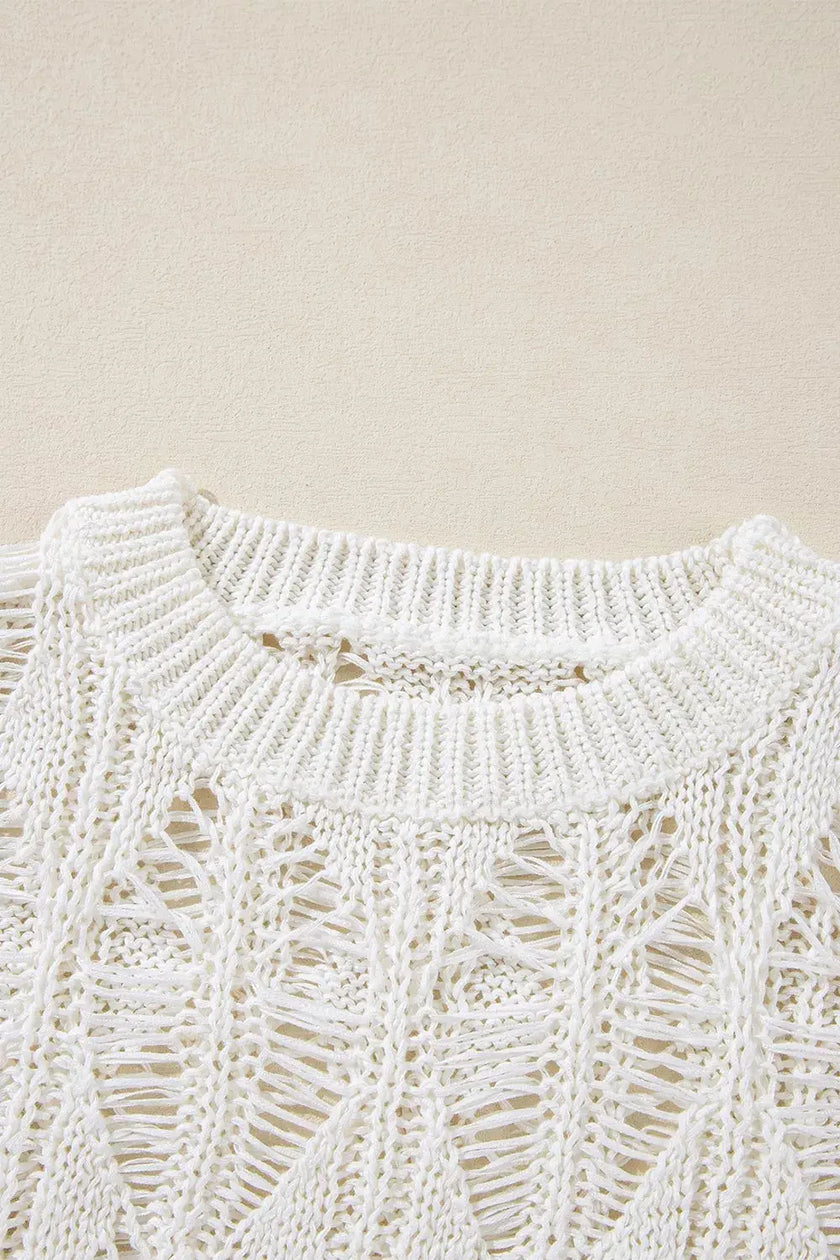 Hollow Out Long Sleeve Sweater  Style Ratio