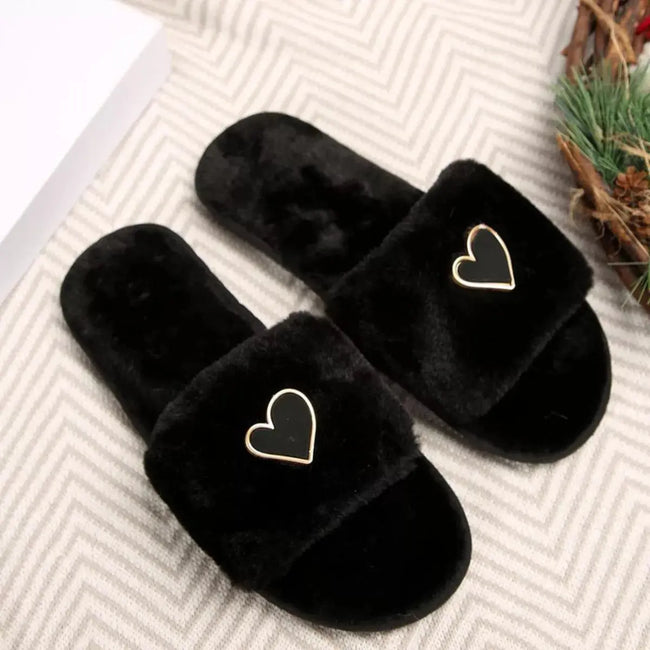 Heart Open Toe Slippers  Style Ratio