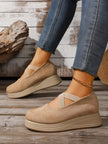Crisscross Wedge Slip-Ons  Style Ratio