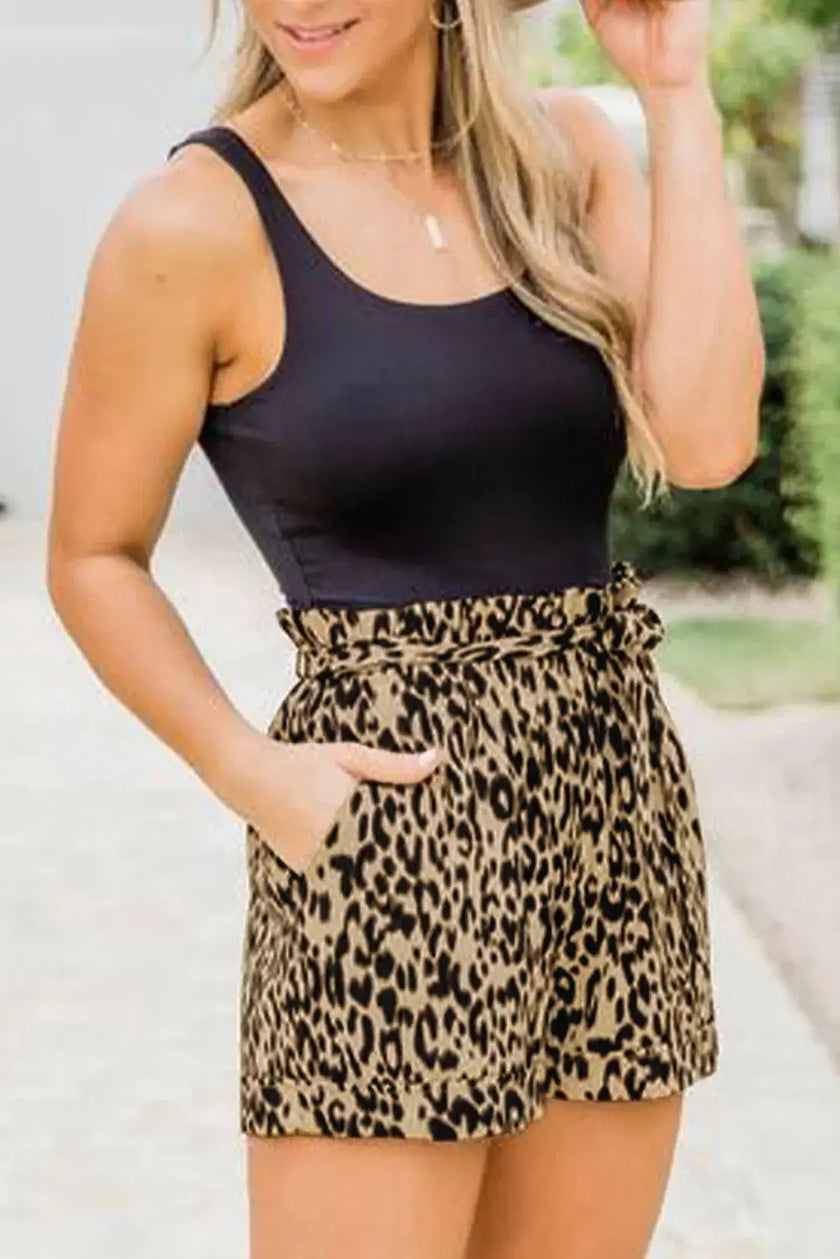 Animal Print Casual Shorts  Style Ratio
