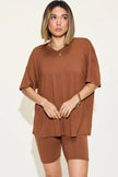 Basic Bae Full Size V-Neck Drop Shoulder Shirt and Shorts Loungewear  Style Ratio