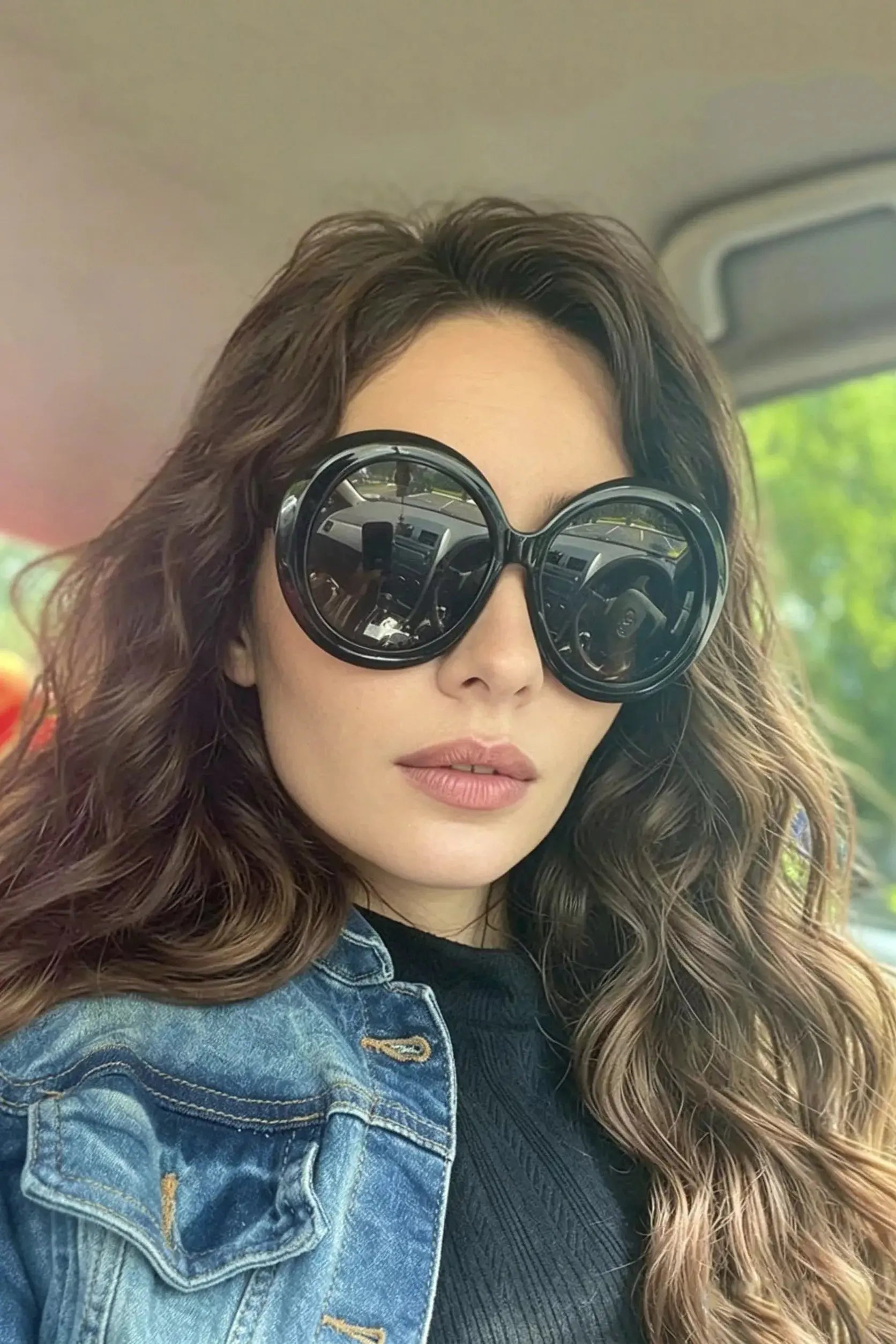 Oversized Round Frame Fashion Sunglasses  Style Ratio