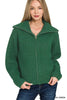Zenana High Neck Full Zip Sweater Cardigan  Style Ratio