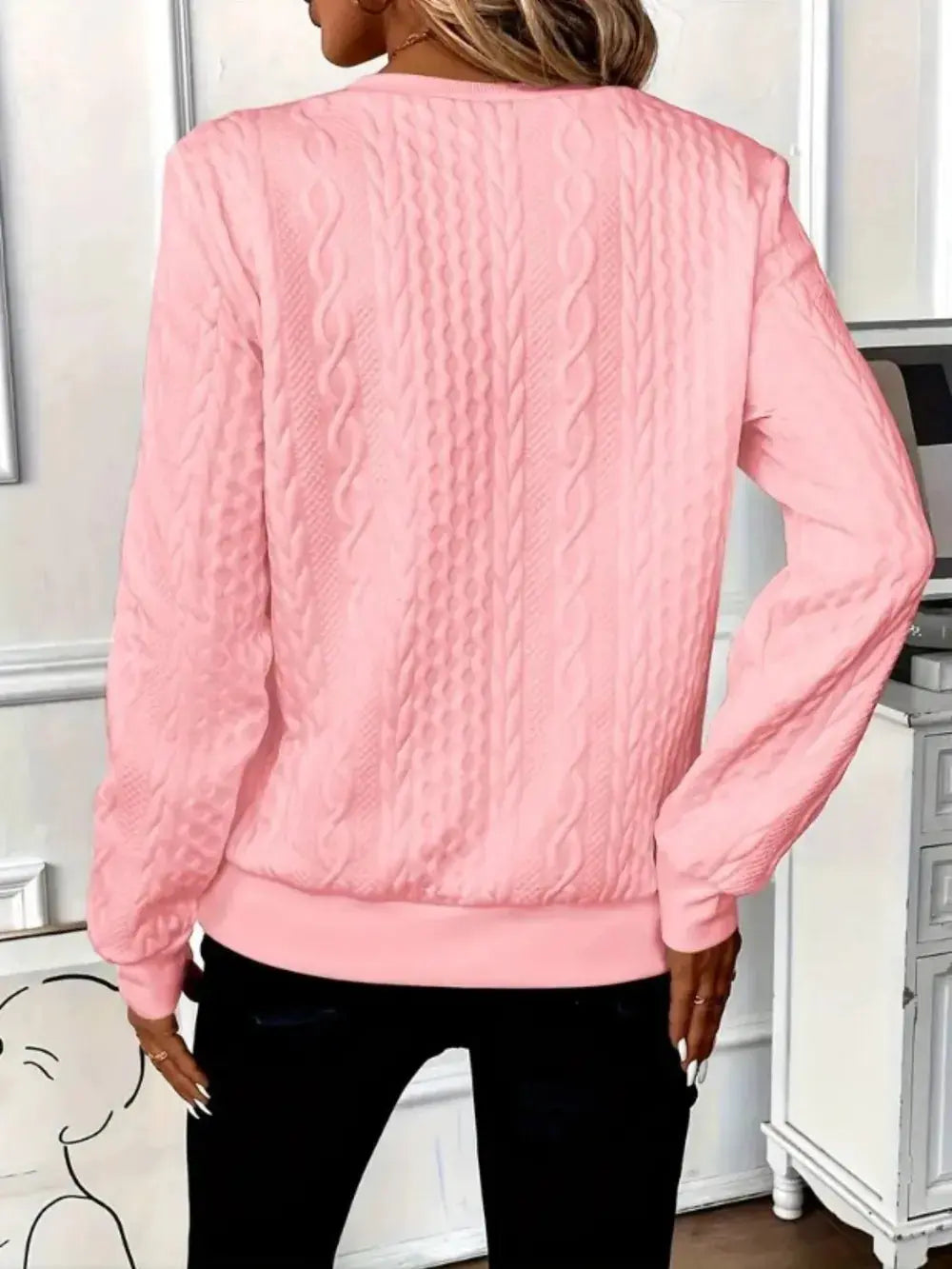Texture Half Zip Long Sleeve Sweater  Style Ratio