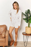 Double Take Floral Long Sleeve Top and Shorts Loungewear Set  Style Ratio