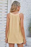 Openwork Round Neck Wide Strap Tank  Style Ratio