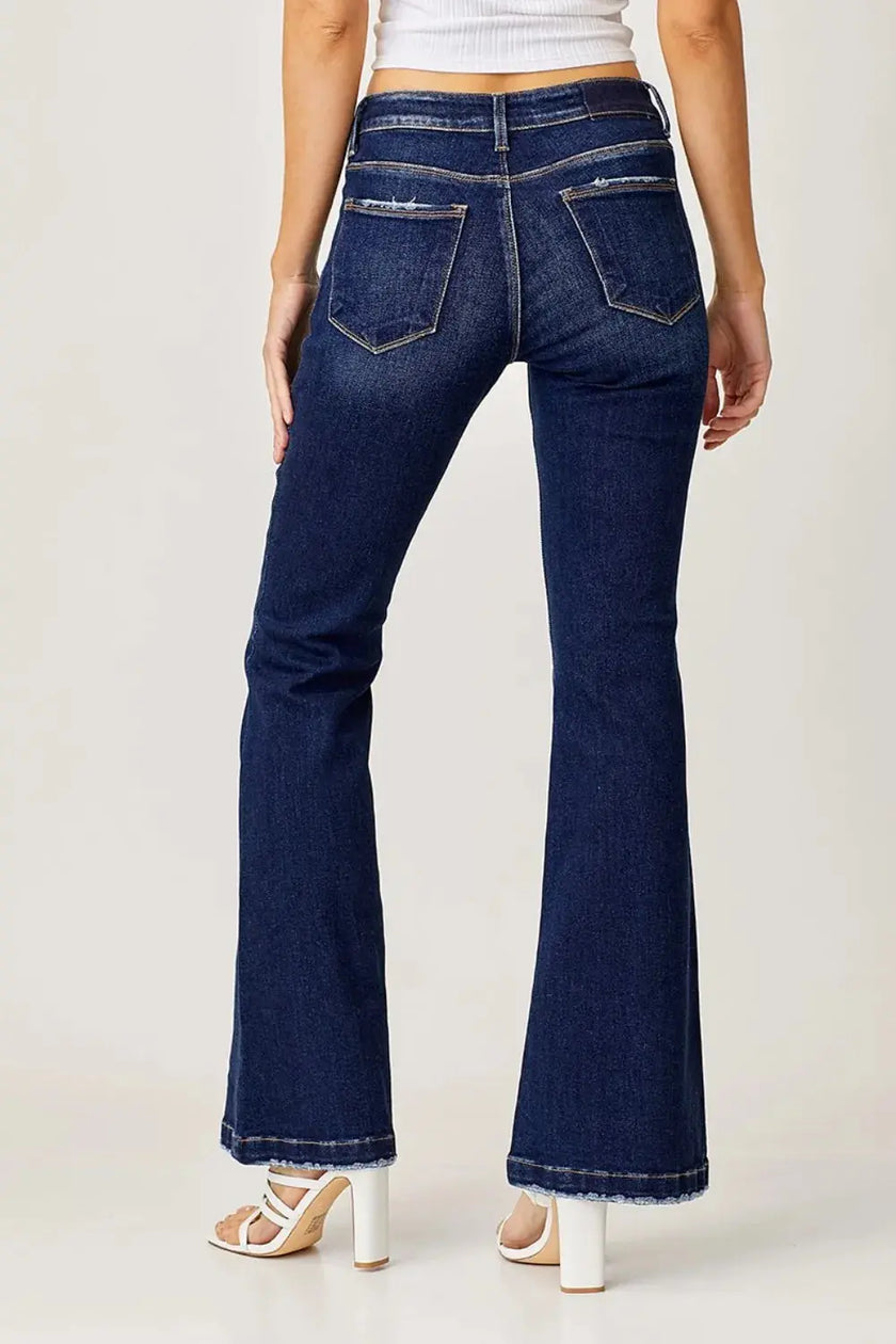 RISEN Full Size Low Rise Flare Jeans  Style Ratio