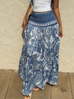 Paisley Print Maxi Skirt  Style Ratio
