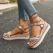 Rhinestone Embellished Platform Sandals  Style Ratio
