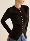 Button-Down Slim Fit Cardigan  Style Ratio