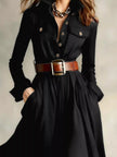Button Front Long Sleeve Maxi Dress  Style Ratio