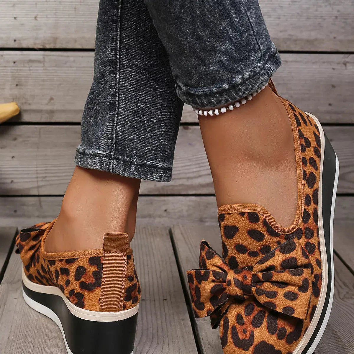 Leopard Print Platform Loafers  Style Ratio
