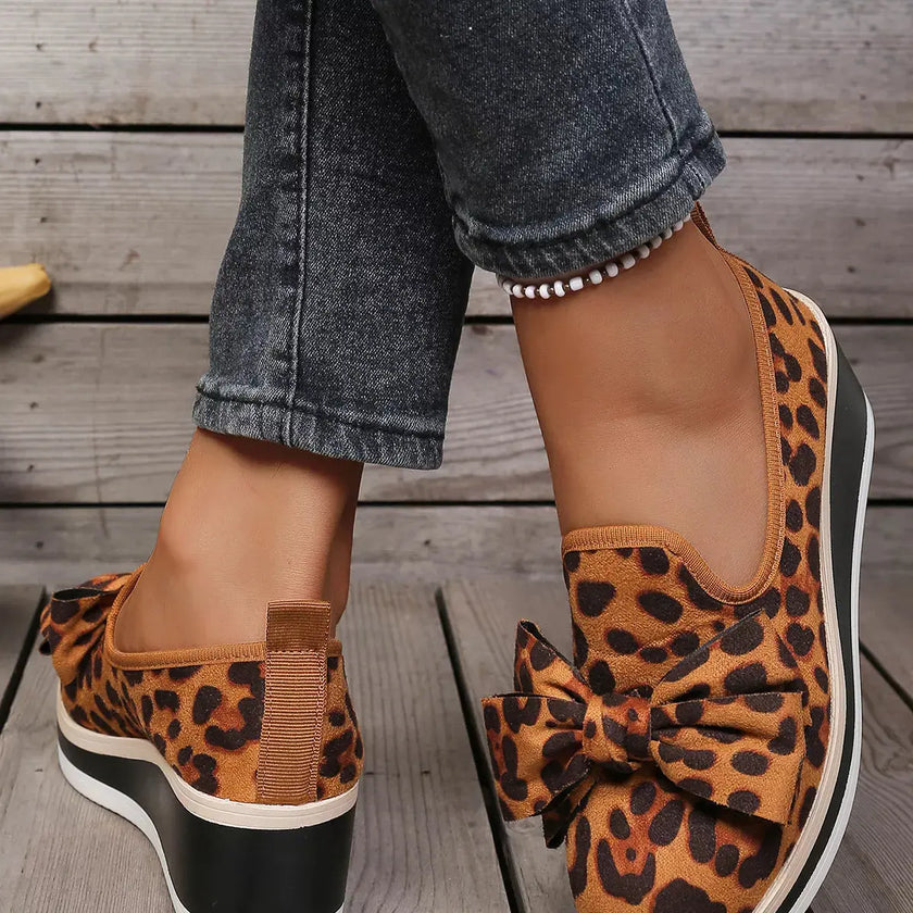 Leopard Print Platform Loafers  Style Ratio