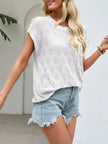 Openwork Short Sleeve Knit Top  Style Ratio