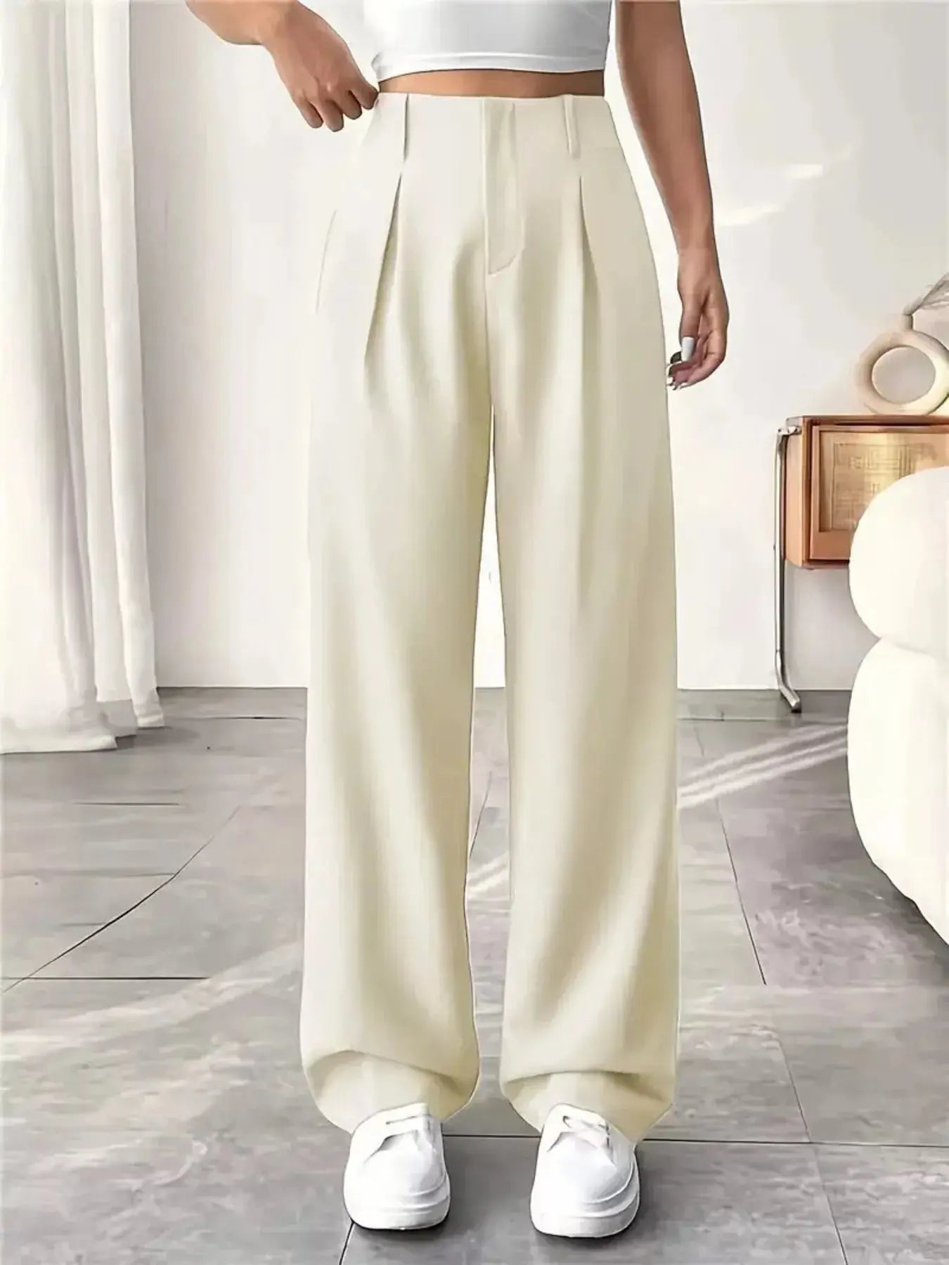Wide Leg Pleated Pants  Style Ratio