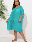 Crochet Trim V-Neck Beach Cover Up  Style Ratio