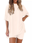 Full Size Relaxed Fit Top and Shorts Two-Piece Set  Style Ratio