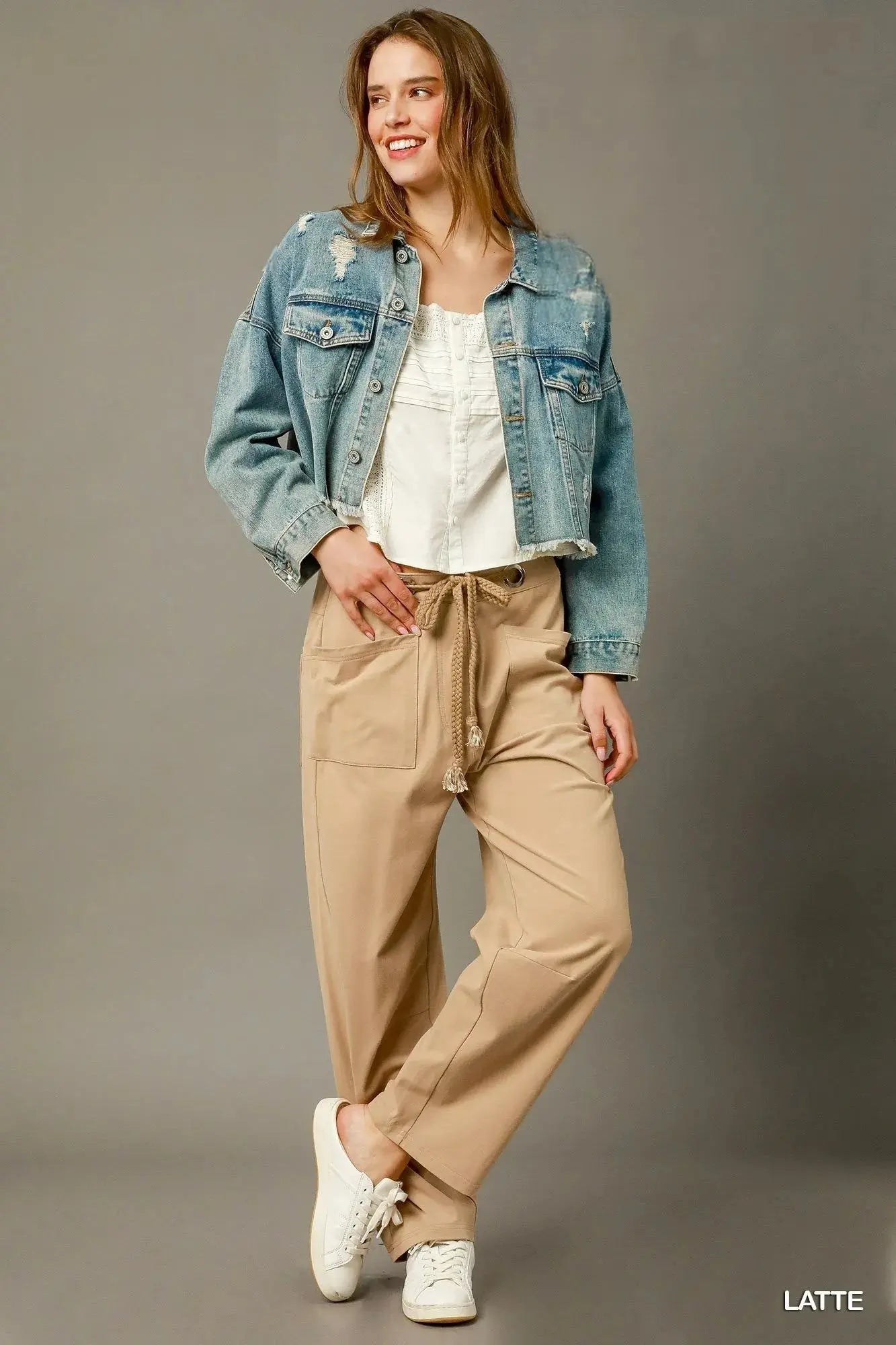 Umgee Cargo-Inspired Drawstring Pants  Style Ratio