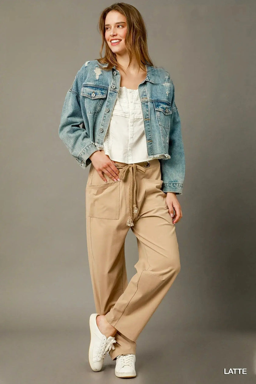 Umgee Cargo-Inspired Drawstring Pants  Style Ratio