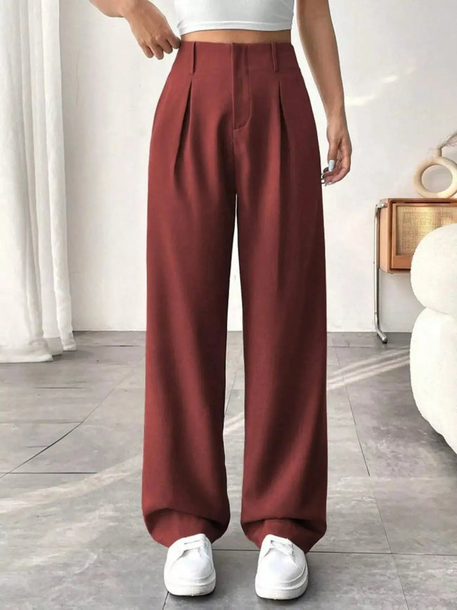 Wide Leg Pleated Pants  Style Ratio