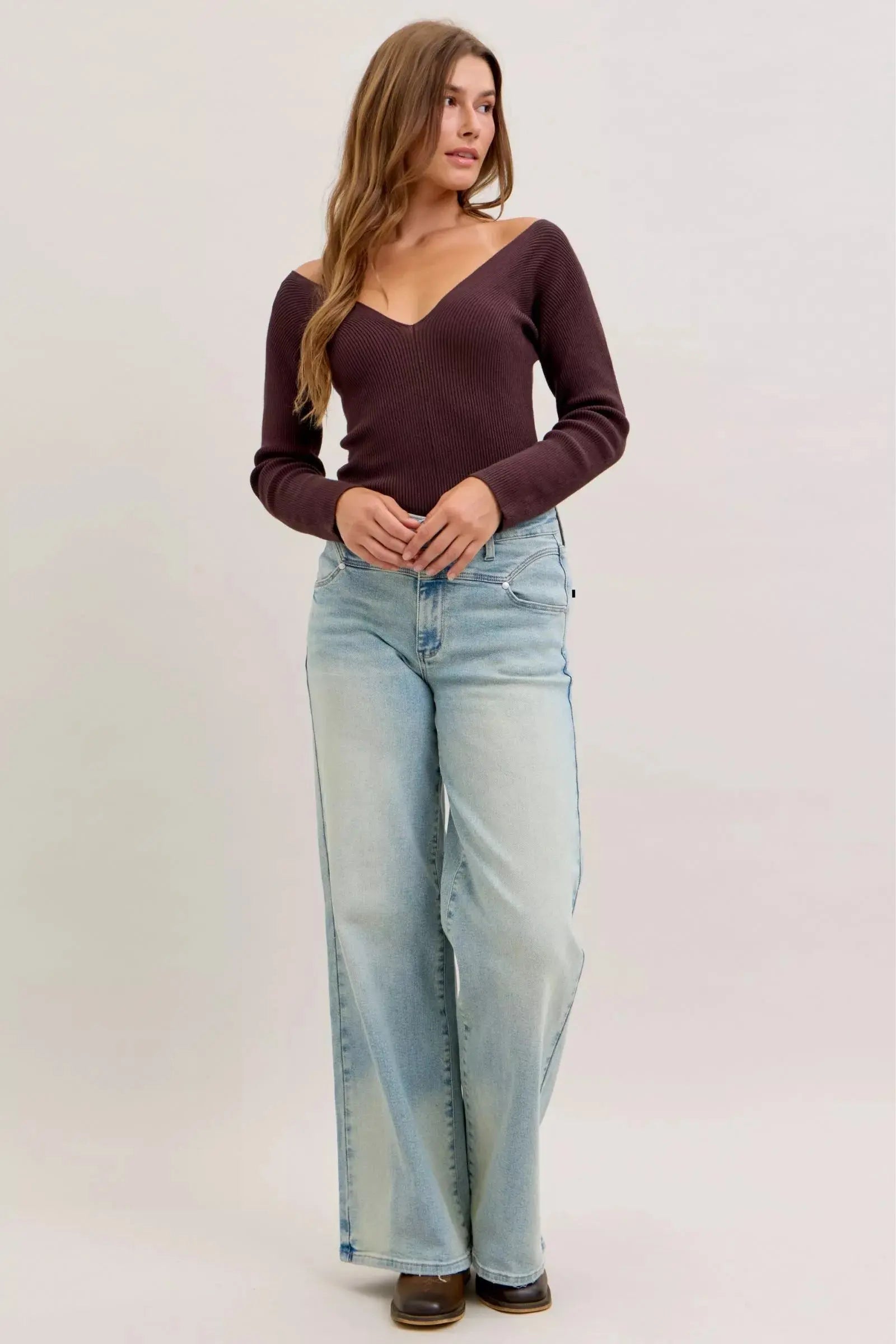 Judy Blue High Waist Column Straight Jeans  Style Ratio