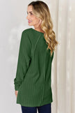 Basic Bae Full Size Ribbed Round Neck Long Sleeve Shirt  Style Ratio