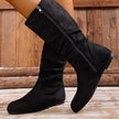 Round Toe Side Zip Boots  Style Ratio