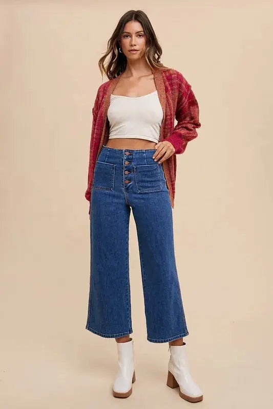 Annie Wear Button Fly High Waist Jeans  Style Ratio