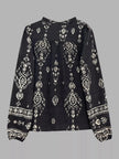 Printed Long Sleeve Blouse  Style Ratio